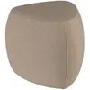Image de Pouf forme galet en tissu effet velours beige foncé