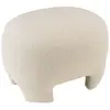Image de Pouf forme design en tissu petite bouclette beige
