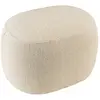 Image de Pouf forme design en tissu petite bouclette beige