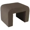 Image de Pouf en tissu petite bouclette taupe foncé