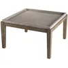 Image de Table basse de jardin carrée béton et acacia l83 cm