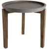 Image de Table d'appoint de jardin ronde béton et acacia d50 cm