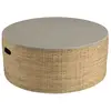 Image de Table basse ronde plateau en b ton socle en bambou naturel