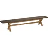 Image de Banc 240x40cm effet béton marron pieds acacia