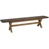 Image de Banc 200x40cm effet béton marron pied en acacia