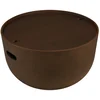Image de Table basse ronde en b ton marron d58cm