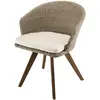 Image de Chaise de jardin rotin synthétique acacia couleur naturelle