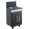 Image de Meuble d'appoint plan de travail en acier noir et gris