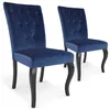 Image de Lot de 2 chaises velours bleu