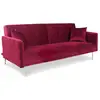 Image de Canapé convertible clic-clac 3 places velours rouge