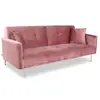 Image de Canapé convertible clic-clac 3 places velours rose
