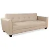 Image de Canapé convertible 3 places tissu beige