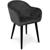 Image de Chaise / fauteuil velours noir