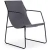 Image de Fauteuil métal noir et simili gris