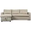 Image de Canapé d'angle convertible tissu beige