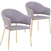 Image de Lot de 2 chaises/fauteuils tissu gris