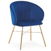 Image de Chaise velours bleu pieds or