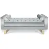 Image de Banquette capitonnée velours argent