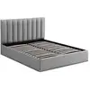 Image de Lit coffre avec sommier à lattes relevable 160x200 gris