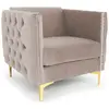 Image de Fauteuil velours taupe