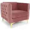 Image de Fauteuil velours rose