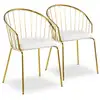 Image de Lot de 2 chaises/fauteuils simili blanc