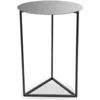 Image de Table d'appoint miroir et métal noir