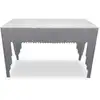 Image de Console design marbre blanc pieds argent