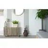 Image de Petit buffet rétro-moderne avec portes sculptées l80cm chêne grisé
