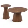 Image de Ensemble de 2 tables basses rondes bois noisette
