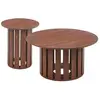 Image de Ensemble de 2 tables basses bois noisette