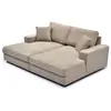 Image de Duo de méridiennes combinables en canapé profond velours taupe