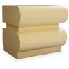 Image de Table de chevet avec 2 tiroirs arrondis 45cm mezade beige