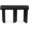Image de Console design 2 tiroirs l120cm avec pieds obliques noir