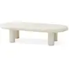 Image de Table basse arrondie 160cm avec pieds colonnes crème