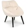 Image de Fauteuil moderne et confortable velours beige