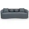 Image de Canapé 4 places au design élégant et incurvé xl tissu bouclette gris