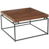 Image de Table basse carrée avec plateau compartimenté réversible 80x80cm bois