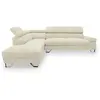 Image de Canapé d'angle à gauche avec têtières relevables velours côtelé beige