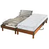 Image de Sommier électrique et matelas 100% latex 5 zones 2x80x200