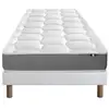 Image de Ensemble matelas mémoire forme sommier blanc 90x190