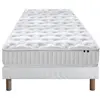 Image de Ensemble matelas ressorts 5 zones sommier blanc 90x190