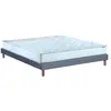 Image de Matelas ressorts fermes biconiques sommier 140x190 sommier bleu