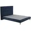 Image de Sommier tete de lit capitonnee crepuscule bleu marine 160x200cm