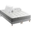 Image de Matelas ressort 7 zones sommiers couette oreillers 2x90 x 200