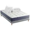 Image de Ensemble matelas hybride sommier couette oreillers 140x190