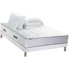 Image de Matelas ressort 7 zones sommier oreiller couette 140x190 blanc