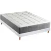 Image de Ensemble matelas ressort 7 zones + sommier max 160 x 200 blanc