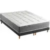 Image de Ensemble matelas ressort 7 zones + sommier max 2x90 x 200 noir