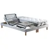 Image de Lit électrique matelas mousse mémoire de forme gris 2x90 x 200
